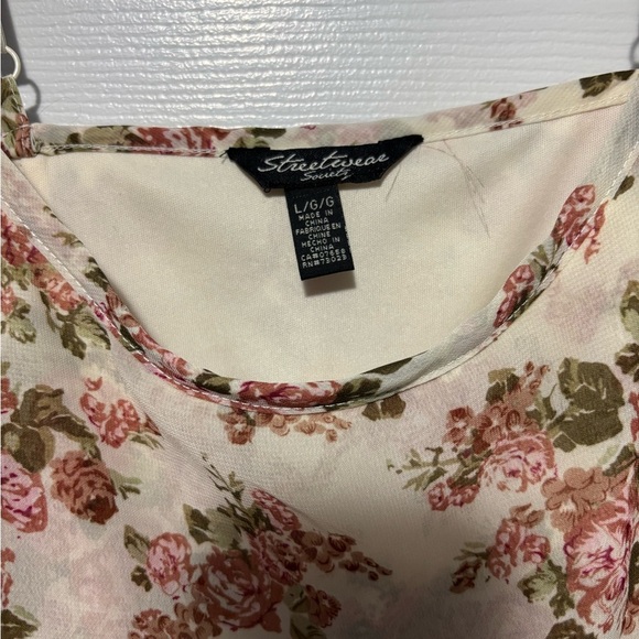 Streetwear Society Floral Dress with Pink and Cream - Picture 2 of 4